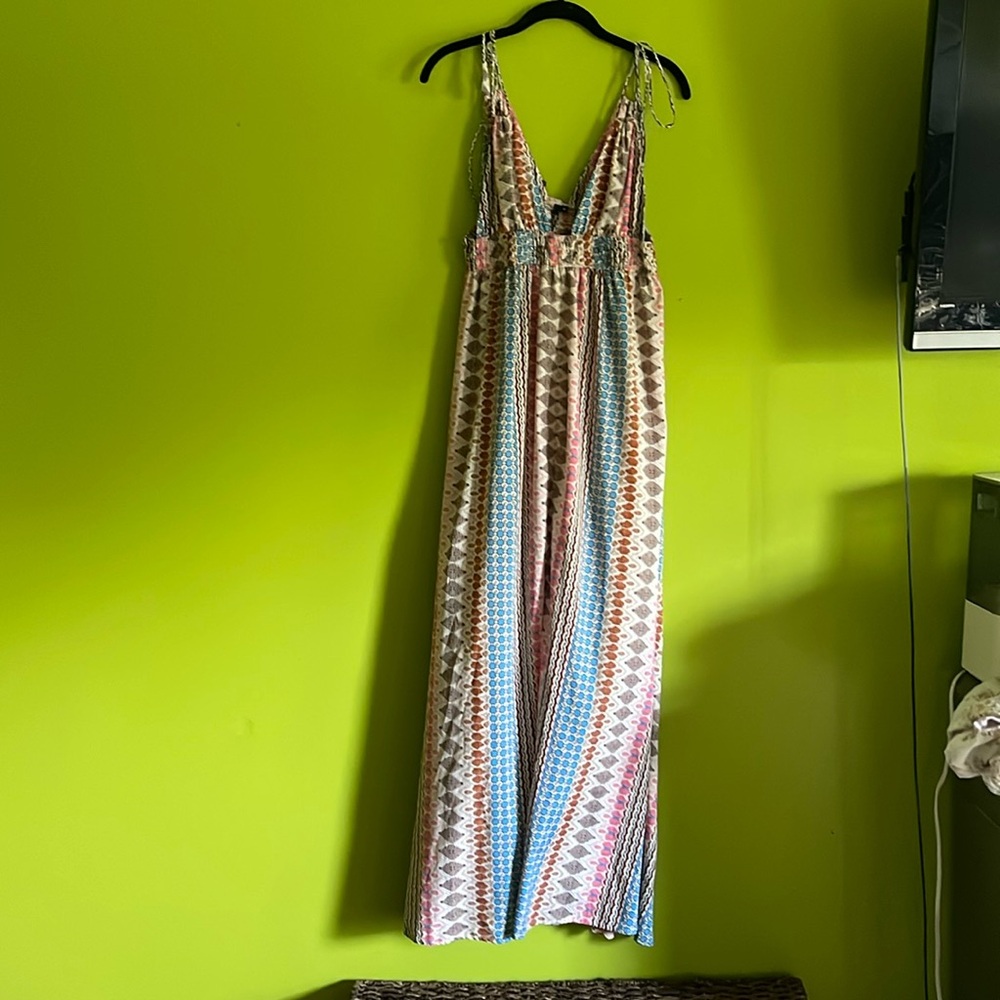 LuLu's Boho Multicolor/Print Sleeveless Maxi Dress Size M